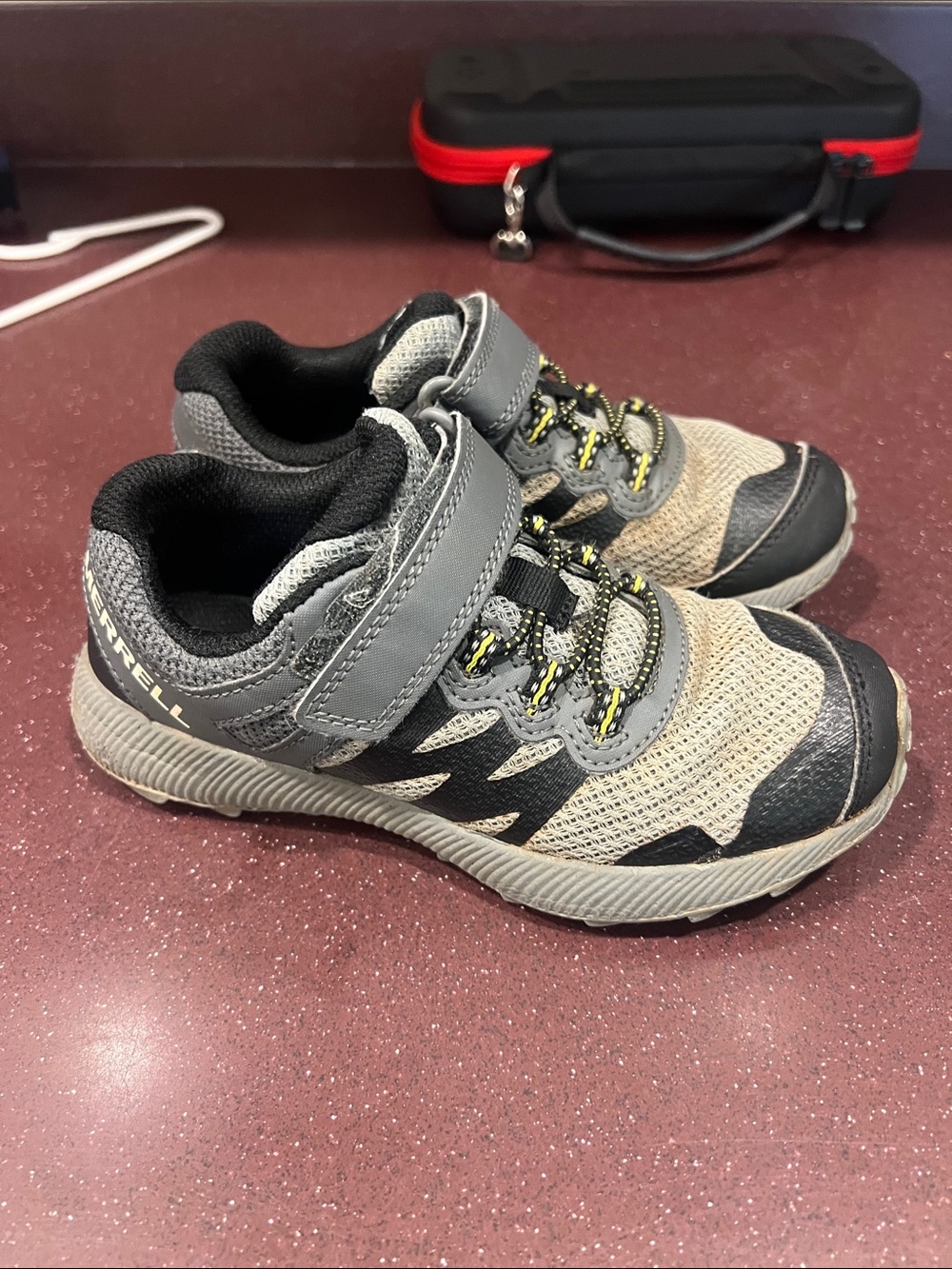 Merrell Kids Gray and Black Sneakers - Picture 2 of 8